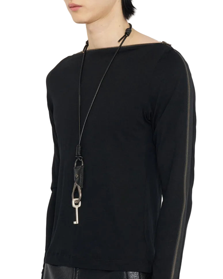 KNOTTED KEY LEATHER CORD STRAP